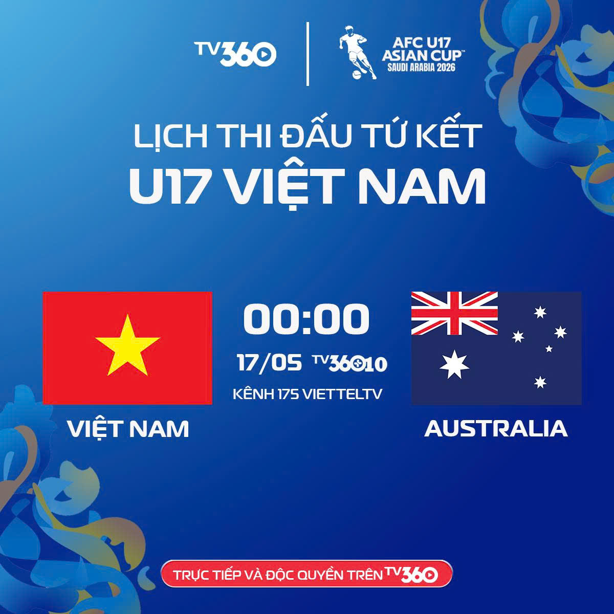 Link xem trực tiếp U17 Việt Nam và U17 Australia: Tứ kết giải châu Á

